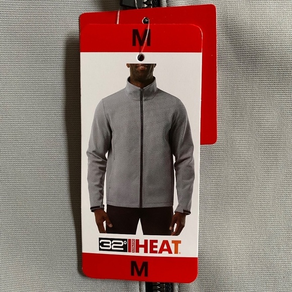 32 Degrees Heat Men's Full Zip Jacket, Gray, Medium NWT - Picture 5 of 16